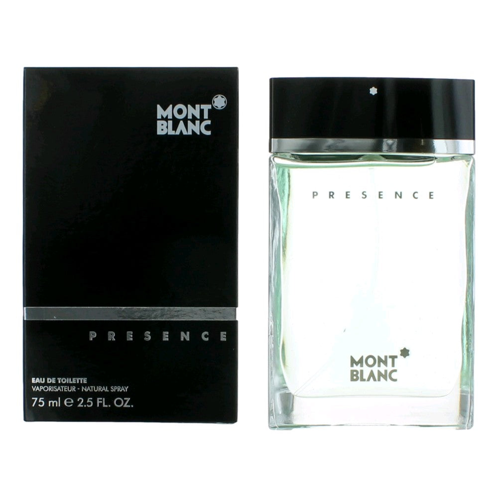 Bottle of Mont Blanc Presence by Mont Blanc, 2.5 oz Eau De Toilette Spray for Men